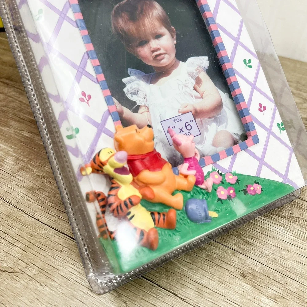 Disney Winnie the Pooh Tigger Piglet 4x6 Photo Frame Stepping Stones NIP Vintage